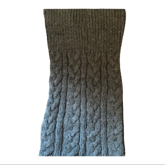 MICHAEL KORS CABLE KNIT SWEATER SCARF WRAP GRAY WOMENS GIRLS TEEN DESIGNER - Picture 4 of 5